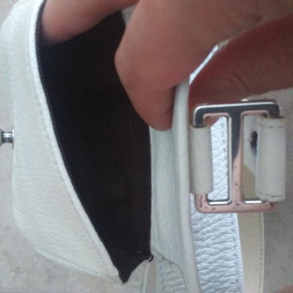 MICHAEL KORS WHITE LEATHER BELT WITH PURSE SIZE L/XL - Picture 2 of 4